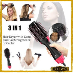 One-Step Professional Hair Styler – Curler, Straightener & Dryer in a Hot Air Brush