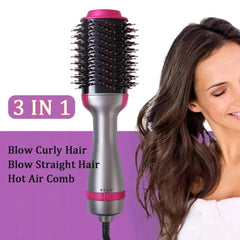 One-Step Professional Hair Styler – Curler, Straightener & Dryer in a Hot Air Brush