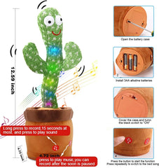 Rechargeable Dancing Cactus Toy – Fun Singing & Talking Plush