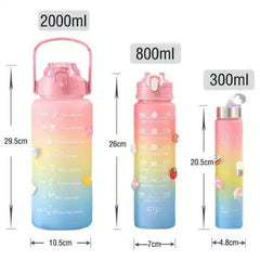 3-Piece Motivational Sports Water Bottles Set – Stay Hydrated, Stay Inspired!