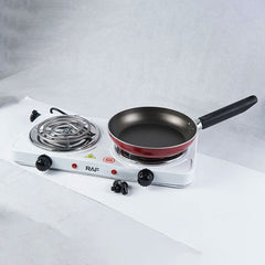 best quality Electric Stove (Double) for cooking, heat up in just 2 mins, Easy to clean, 2000W.