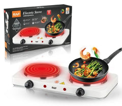 best quality Electric Stove (Double) for cooking, heat up in just 2 mins, Easy to clean, 2000W.