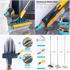 Bathroom Long Handle Scrub Brush – Bristle Floor, Tile, Wall & Toilet Cleaning Tool