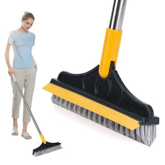 Bathroom Long Handle Scrub Brush – Bristle Floor, Tile, Wall & Toilet Cleaning Tool
