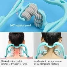 6-Wheel Pressure Point Neck Massager – Relax Anytime, Anywhere