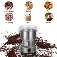 Multi-Purpose Automatic Spice & Bean Grinder / NIMA NM-8300 Stainless Steel Electric Coffee Grinder