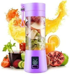 Portable Mini Juicer Blender – 6-Blade Rechargeable Outdoor Juicing Cup (380ml, Random Color)