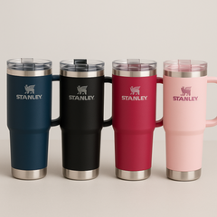 40oz Thermal Mug with Straw & Handle – Stainless Steel Vacuum-Insulated Travel Cup