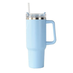 40oz Thermal Mug with Straw & Handle – Stainless Steel Vacuum-Insulated Travel Cup
