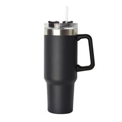 40oz Thermal Mug with Straw & Handle – Stainless Steel Vacuum-Insulated Travel Cup
