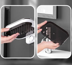 Wall Mounted Soap Holder with Draining Tray – Space-Saving Rack for Bathroom, Kitchen & Shower
