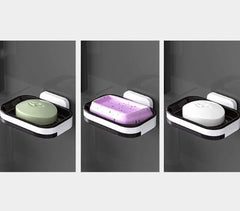 Wall Mounted Soap Holder with Draining Tray – Space-Saving Rack for Bathroom, Kitchen & Shower