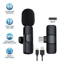 K9 Wireless Dual Microphone Set / Crystal Clear Audio for Creators & Professionals