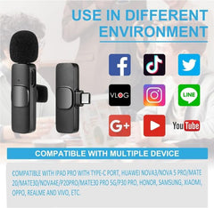 K9 Wireless Dual Microphone Set / Crystal Clear Audio for Creators & Professionals